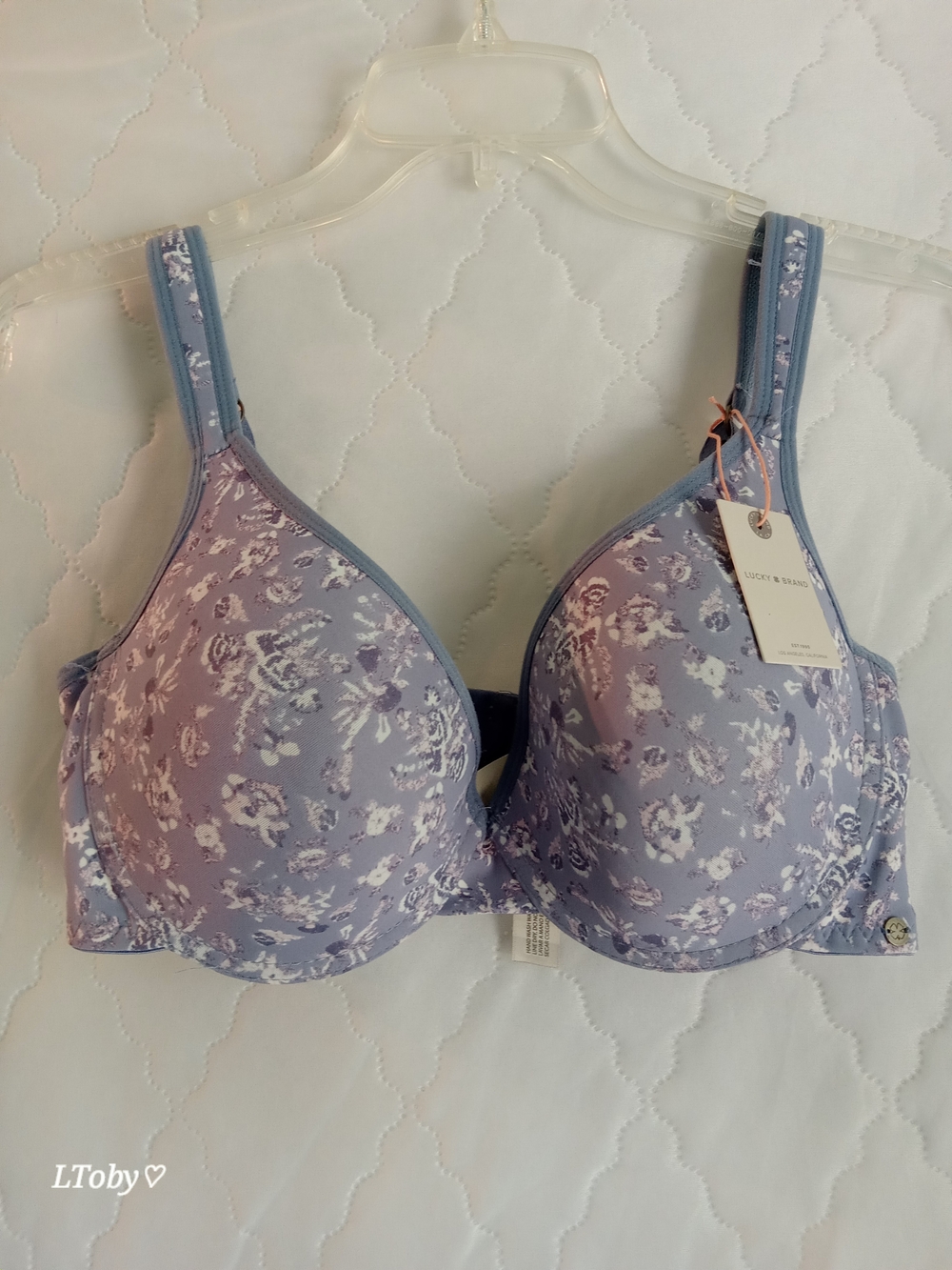 Lucky Brand Lavender Floral T-Shirt Bra
